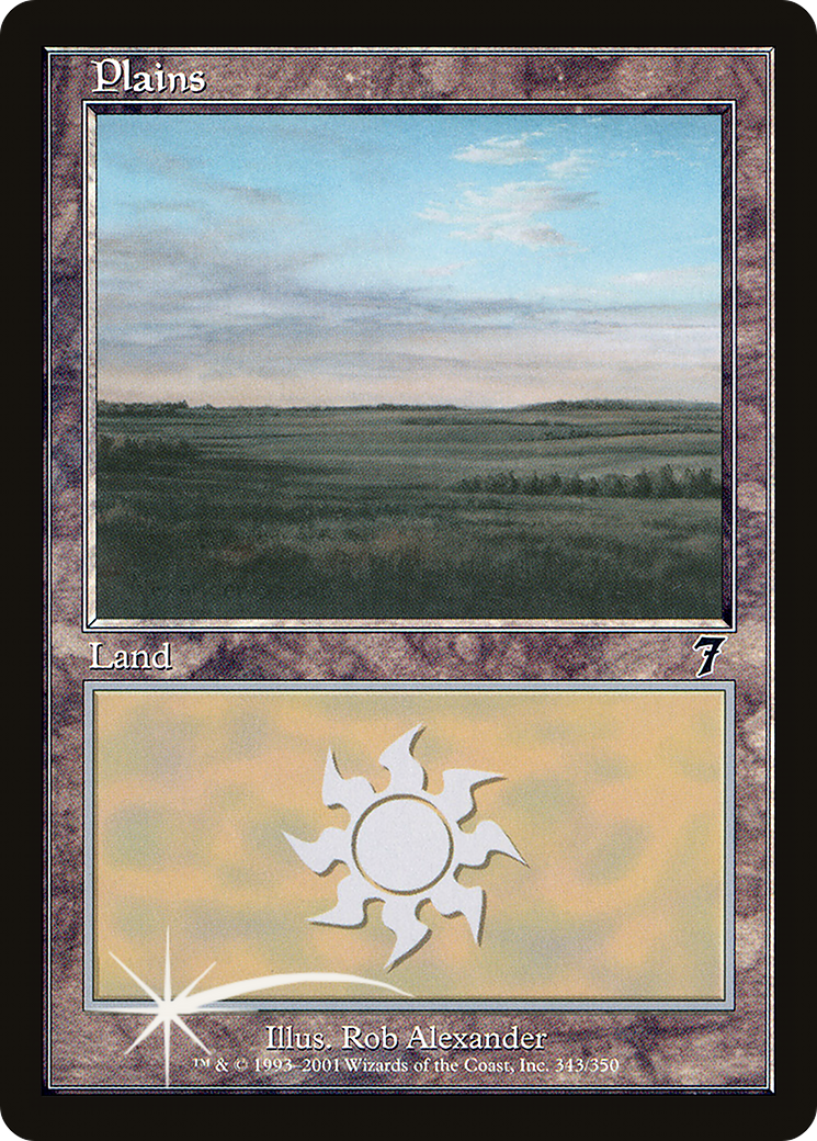 Plains (343) (7ED-343) [7th Edition] Foil MTG Single Wizards of the Coast