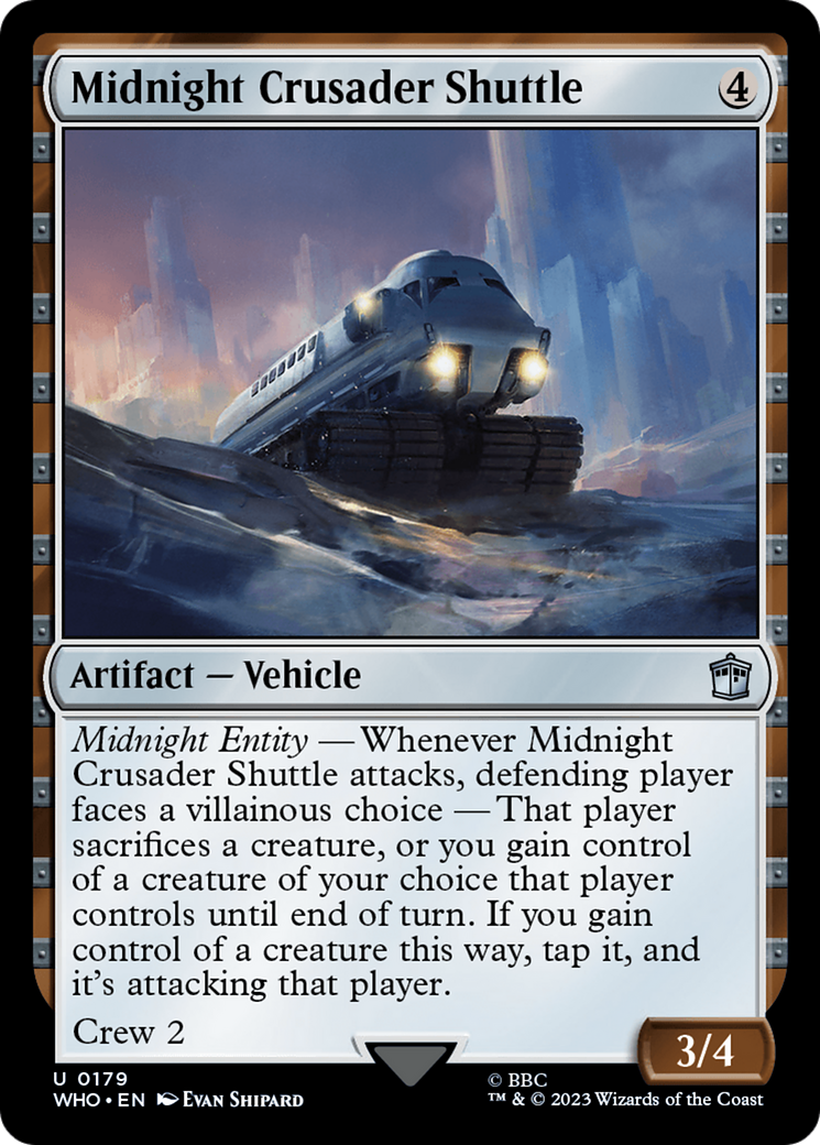 Midnight Crusader Shuttle (WHO-179) [Doctor Who] MTG Single Wizards of the Coast