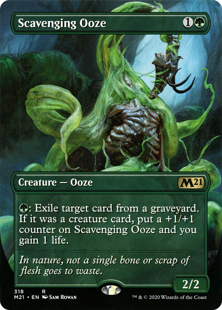 Scavenging Ooze (Alternate Art) (M21-318) [Core Set 2021] (Borderless) MTG Single Wizards of the Coast