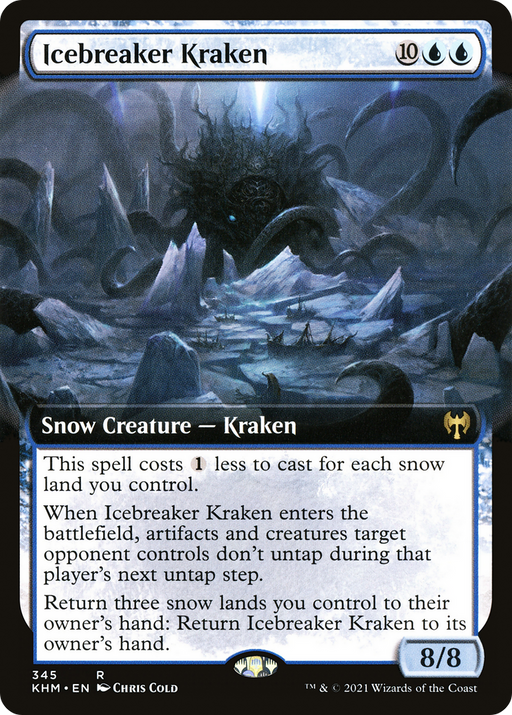 Icebreaker Kraken (KHM-345) [Kaldheim] (Extended Art) MTG Single Wizards of the Coast