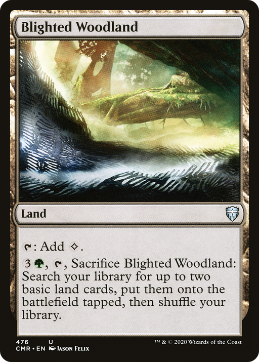 Blighted Woodland (CMR-476) [Commander Legends] MTG Single Wizards of the Coast