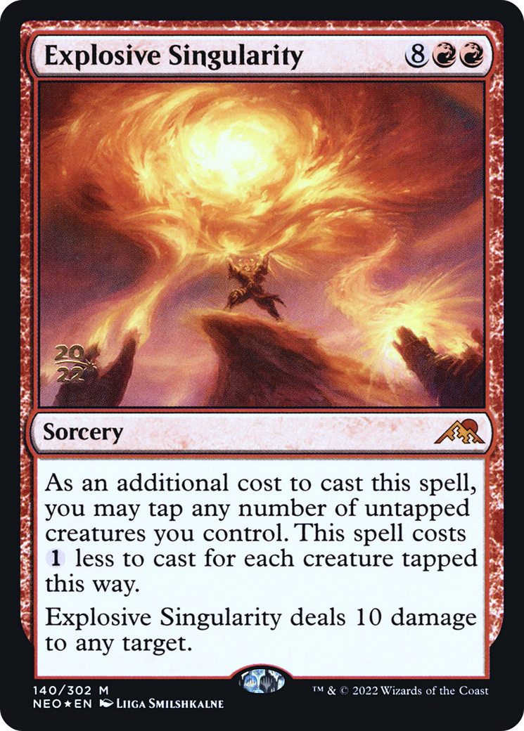 Explosive Singularity (PRE-140S) [Kamigawa: Neon Dynasty Promos] Foil MTG Single Wizards of the Coast