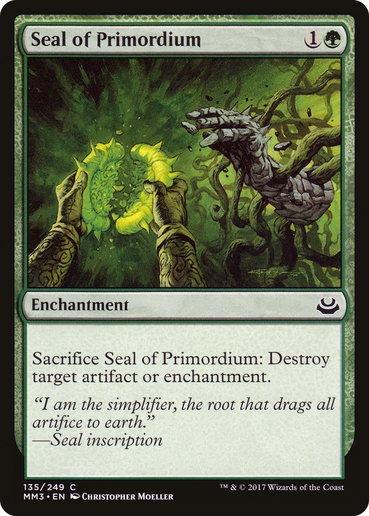 Seal of Primordium (MM3-135) [Modern Masters 2017] MTG Single Modern Masters 2017