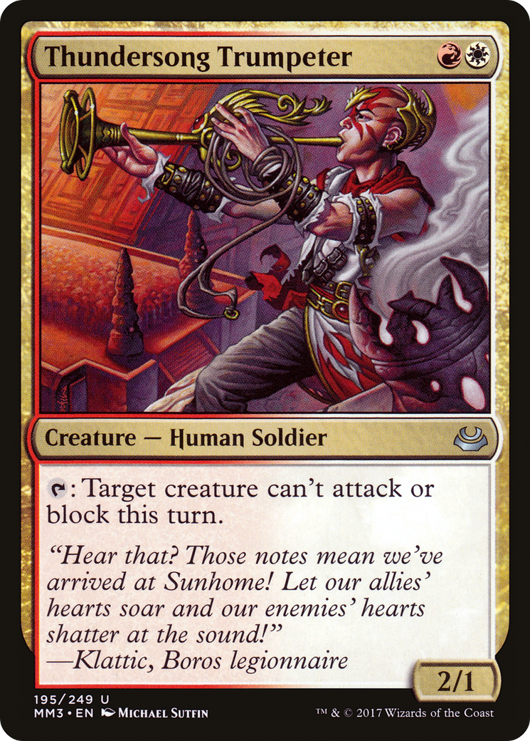 Thundersong Trumpeter (MM3-195) [Modern Masters 2017] Foil MTG Single Modern Masters 2017