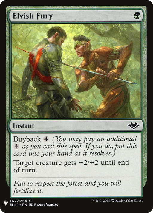 Elvish Fury (LIST-MH1-162) [Mystery Booster] The List MTG Single Wizards of the Coast