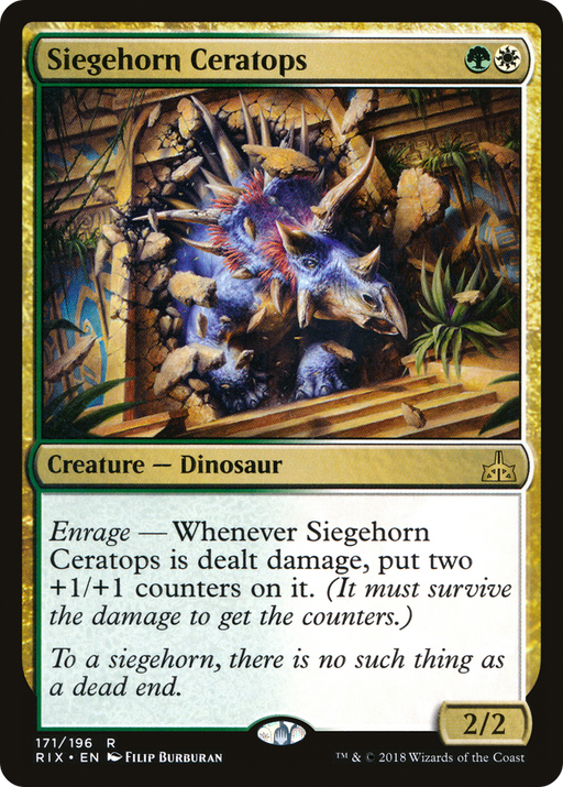 Siegehorn Ceratops (RIX-171) [Rivals of Ixalan] Foil MTG Single Wizards of the Coast