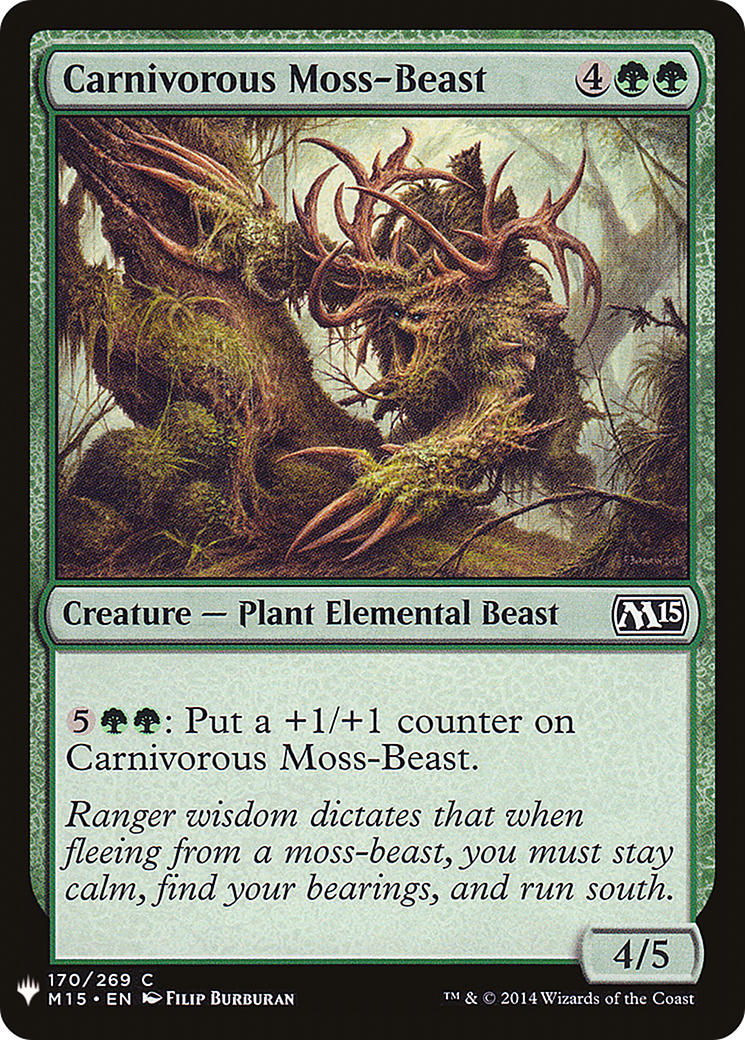 Carnivorous Moss-Beast (LIST-M15-170) [Mystery Booster] The List MTG Single Wizards of the Coast