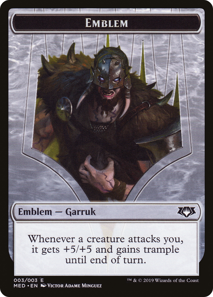 Garruk, Apex Predator Emblem (TMED-0W3) [Tokens] Mythic Edition Tokens MTG Single Wizards of the Coast