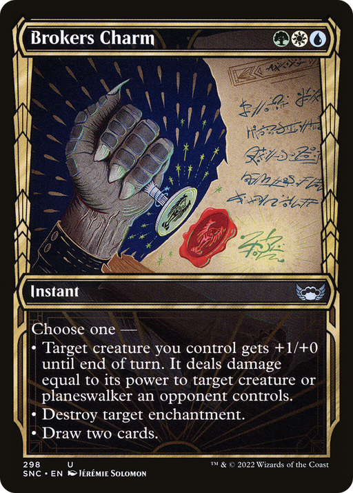 Brokers Charm (SNC-298) [Streets of New Capenna] (Showcase) MTG Single Wizards of the Coast