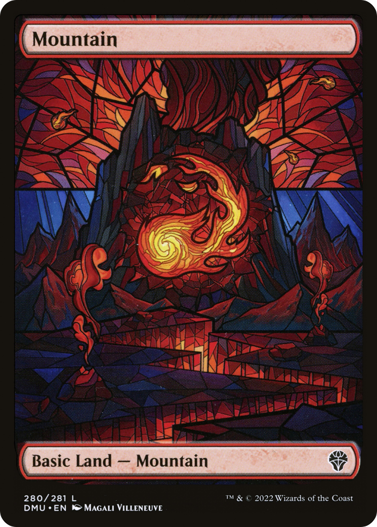 Mountain (DMU-280) [Dominaria United] Foil MTG Single Wizards of the Coast
