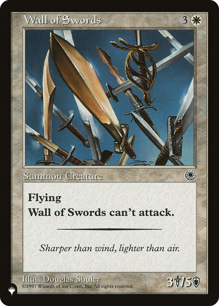Wall of Swords (LIST-POR-37) [Mystery Booster] The List MTG Single Wizards of the Coast