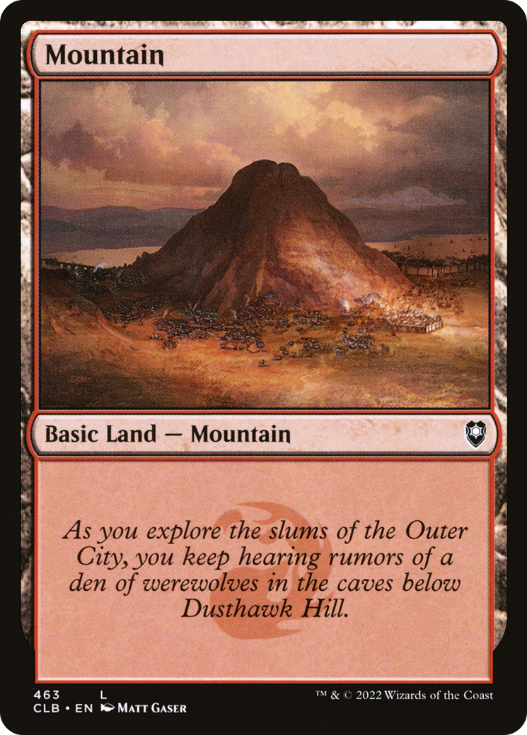 Mountain (CLB-463) [Commander Legends: Battle for Baldur's Gate] Foil MTG Single Wizards of the Coast