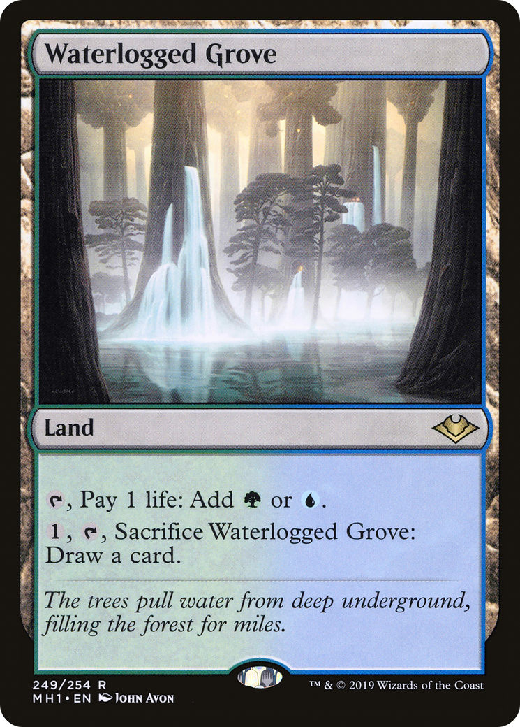 Waterlogged Grove (MH1-249) [Modern Horizons] Foil MTG Single Modern Horizons