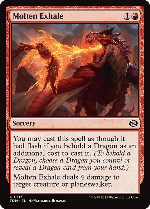 Molten Exhale (TDM-113) [Tarkir: Dragonstorm] Foil MTG Single Wizards of the Coast