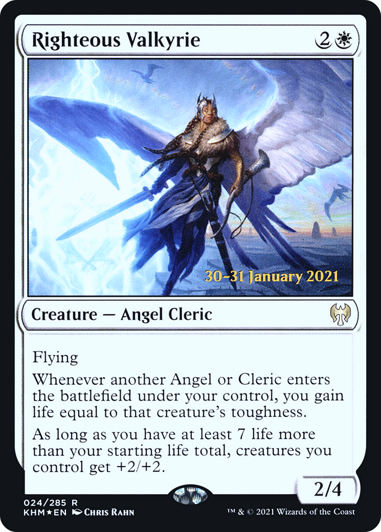 Righteous Valkyrie (PRE-024) [Kaldheim Promos] Foil MTG Single Wizards of the Coast