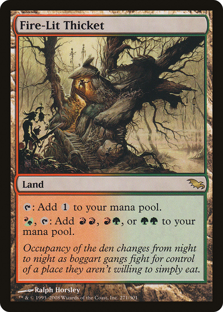 Fire-Lit Thicket [Shadowmoor] MTG Single Magic: The Gathering   