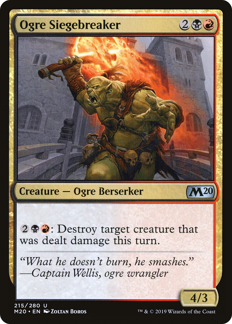 Ogre Siegebreaker (M20-215) [Core Set 2020] Foil MTG Single Wizards of the Coast