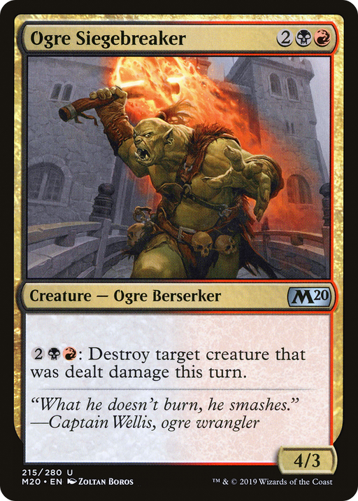 Ogre Siegebreaker (M20-215) [Core Set 2020] MTG Single Wizards of the Coast