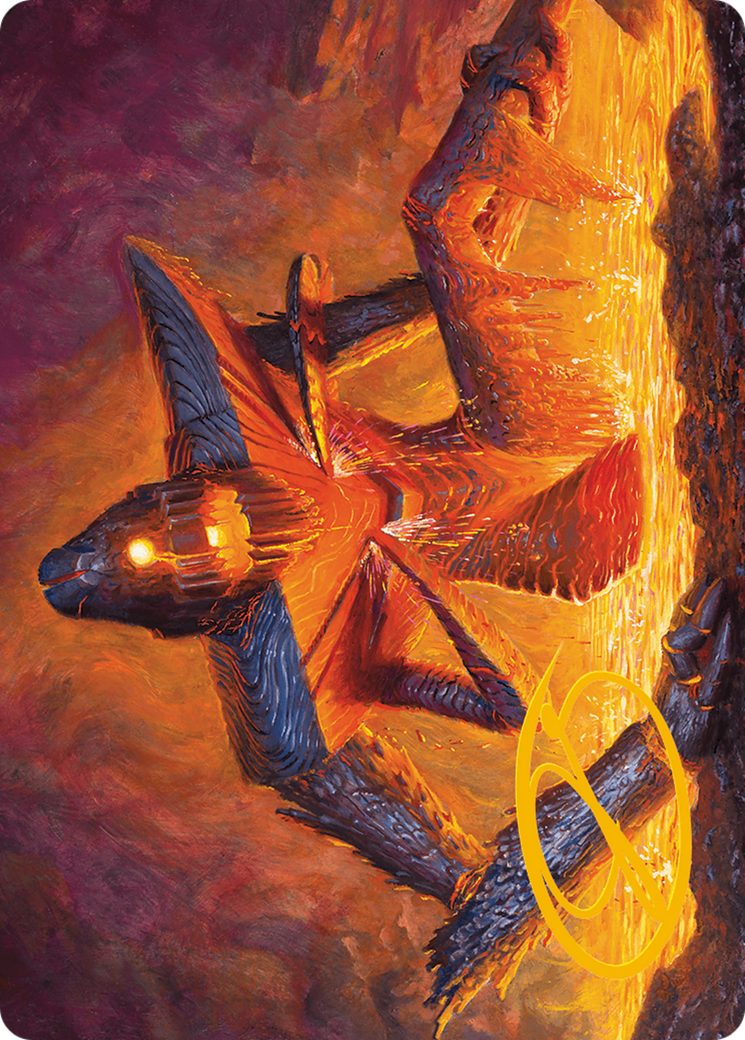 Molten Gatekeeper Art Card (Gold-Stamped Signature) [Art Series] Modern Horizons 3 MTG Single Magic: The Gathering