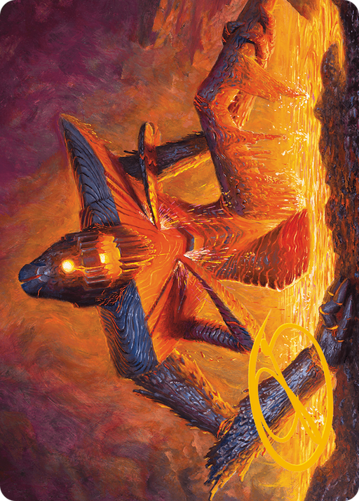 Molten Gatekeeper Art Card (Gold-Stamped Signature) [Art Series] Modern Horizons 3 MTG Single Magic: The Gathering