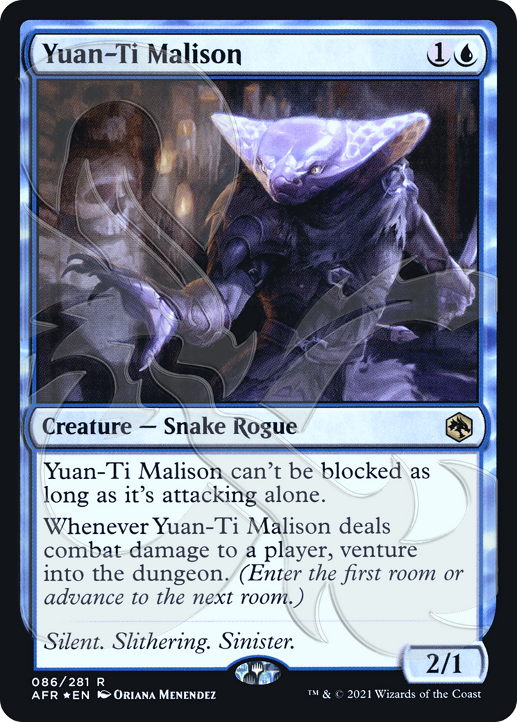 Yuan-Ti Malison (AFR&-086) [Adventures in the Forgotten Realms Promos] Foil MTG Single Wizards of the Coast