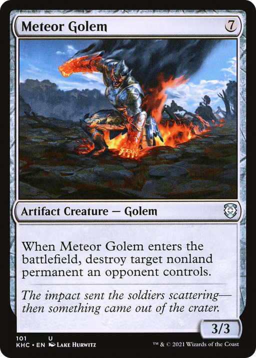 Meteor Golem (KHC-101) [Kaldheim Commander] MTG Single Wizards of the Coast