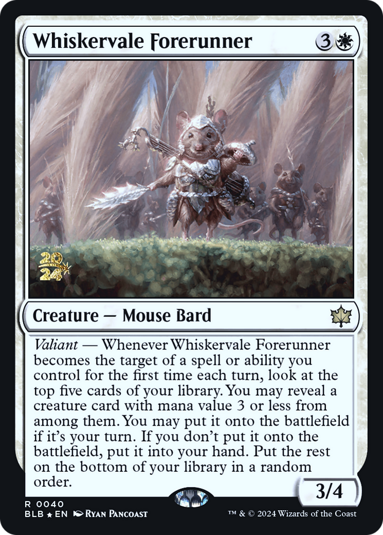 Whiskervale Forerunner (PRE-040) [Bloomburrow Promos] Foil MTG Single Wizards of the Coast