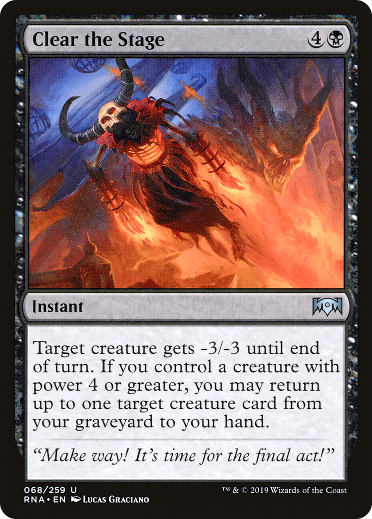 Clear the Stage (RNA-068) [Ravnica Allegiance] Foil MTG Single Wizards of the Coast