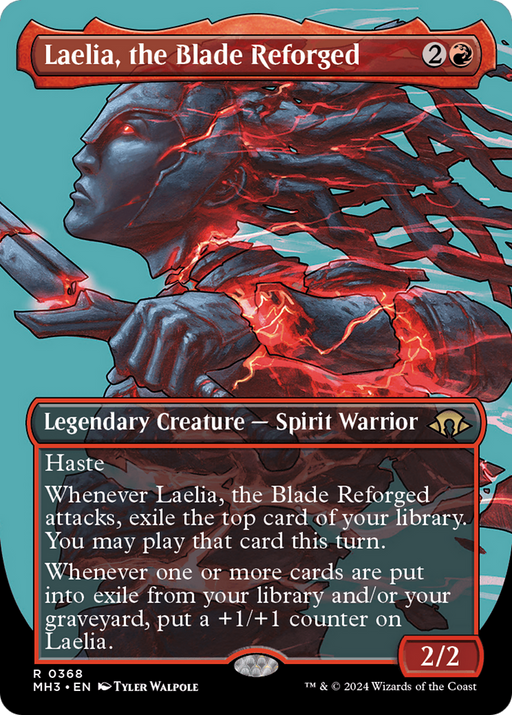 Laelia, the Blade Reforged (MH3-368) [Modern Horizons 3] (Borderless) Foil MTG Single Modern Horizons 3