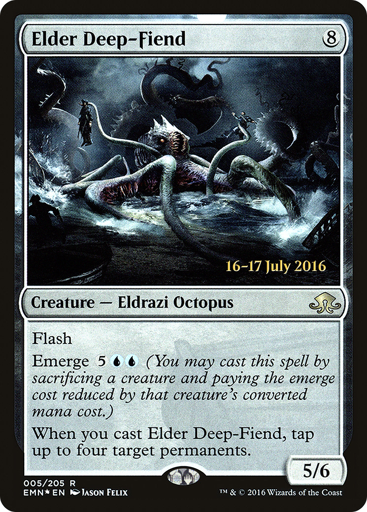 Elder Deep-Fiend [Eldritch Moon Prerelease Promos] MTG Single Magic: The Gathering   