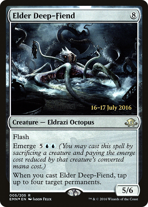 Elder Deep-Fiend (PRE-005) [Eldritch Moon Promos] Foil MTG Single Wizards of the Coast