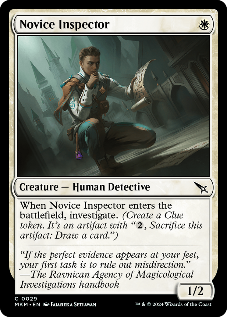 Novice Inspector (MKM-029) [Murders at Karlov Manor] Foil MTG Single Murders at Karlov Manor