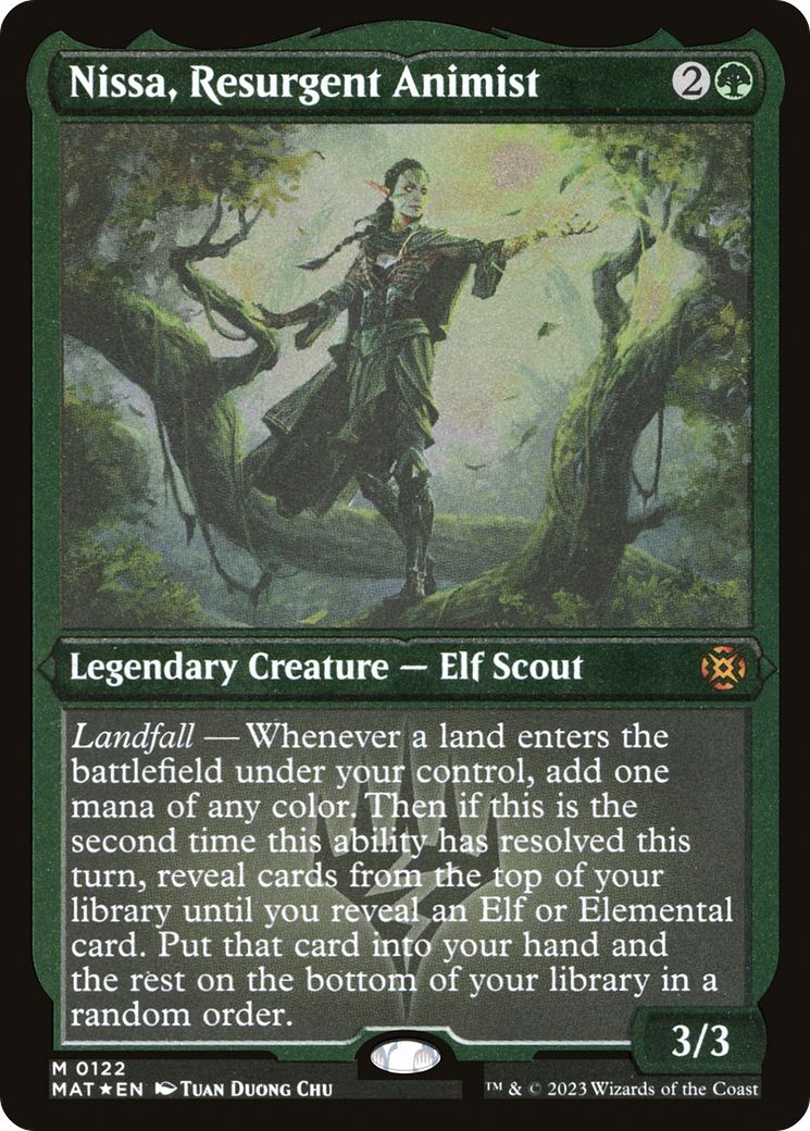 Nissa, Resurgent Animist (MAT-122) [March of the Machine: The Aftermath] Etched Foil MTG Single Wizards of the Coast