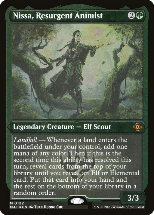 Nissa, Resurgent Animist (MAT-122) [March of the Machine: The Aftermath] Etched Foil MTG Single Wizards of the Coast