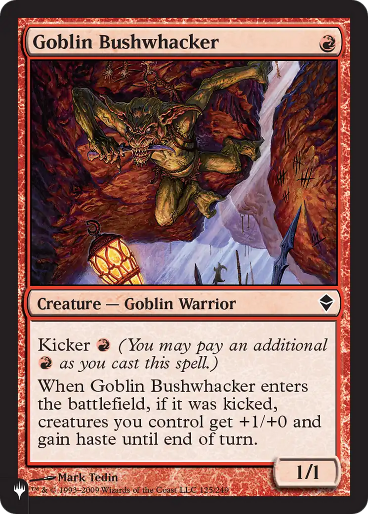 Goblin Bushwhacker (LIST-125) [The List] MTG Single Wizards of the Coast