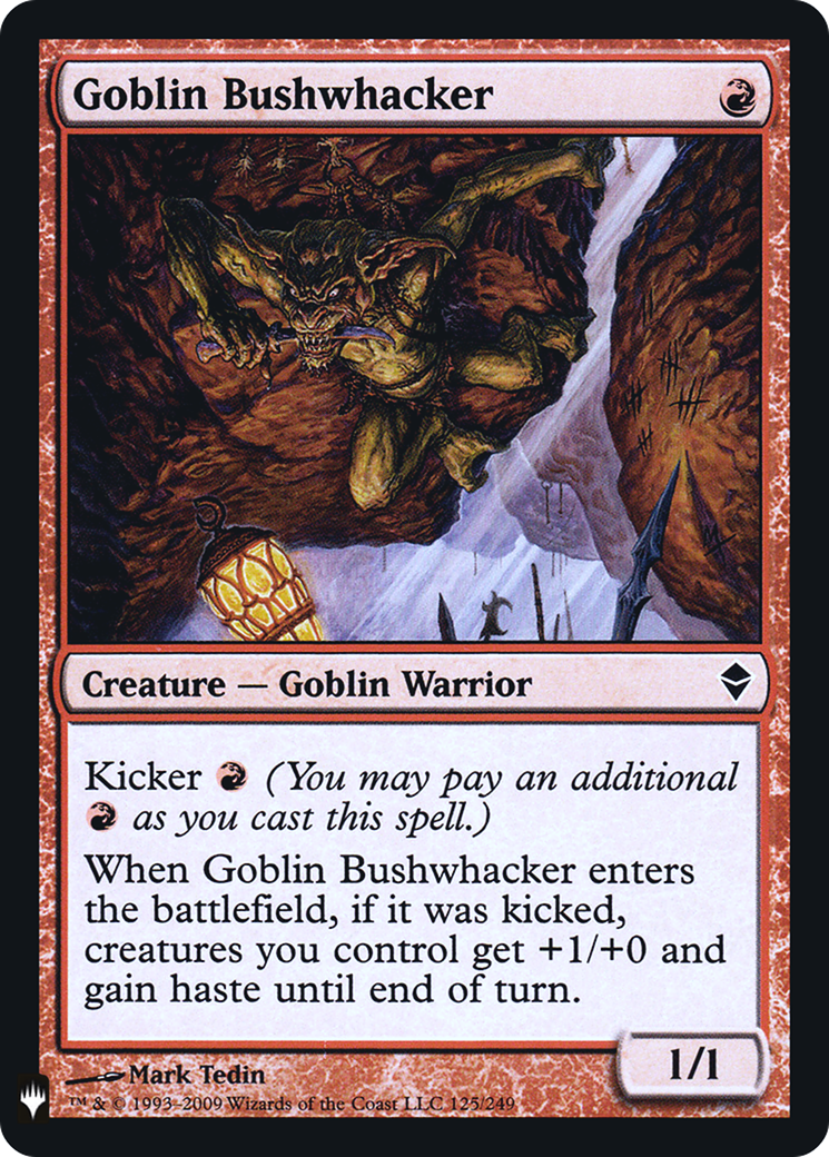 Goblin Bushwhacker (LIST-125) [Mystery Booster] The List Foil MTG Single Wizards of the Coast
