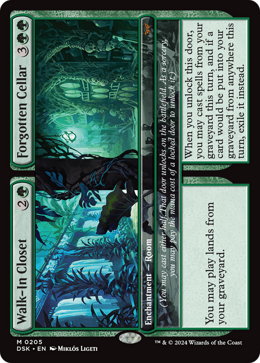 Walk-In Closet // Forgotten Cellar (DSK-205) [Duskmourn: House of Horror] Foil MTG Single Wizards of the Coast