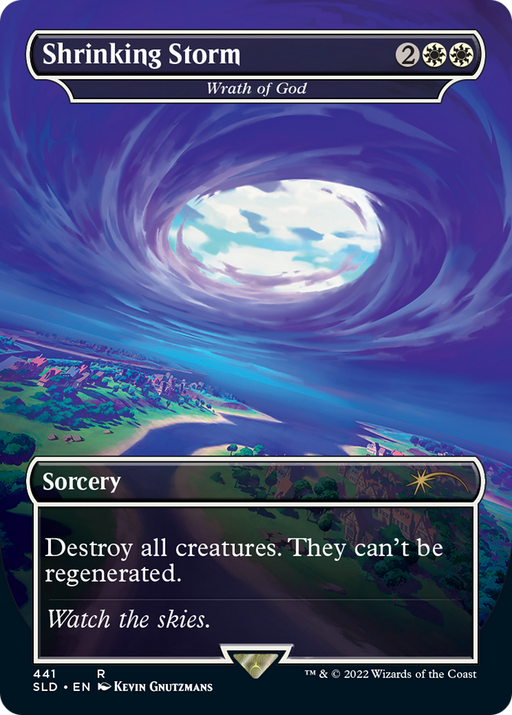 Shrinking Storm - Wrath of God (SLD-441) [Secret Lair] Drop (Borderless) MTG Single Wizards of the Coast