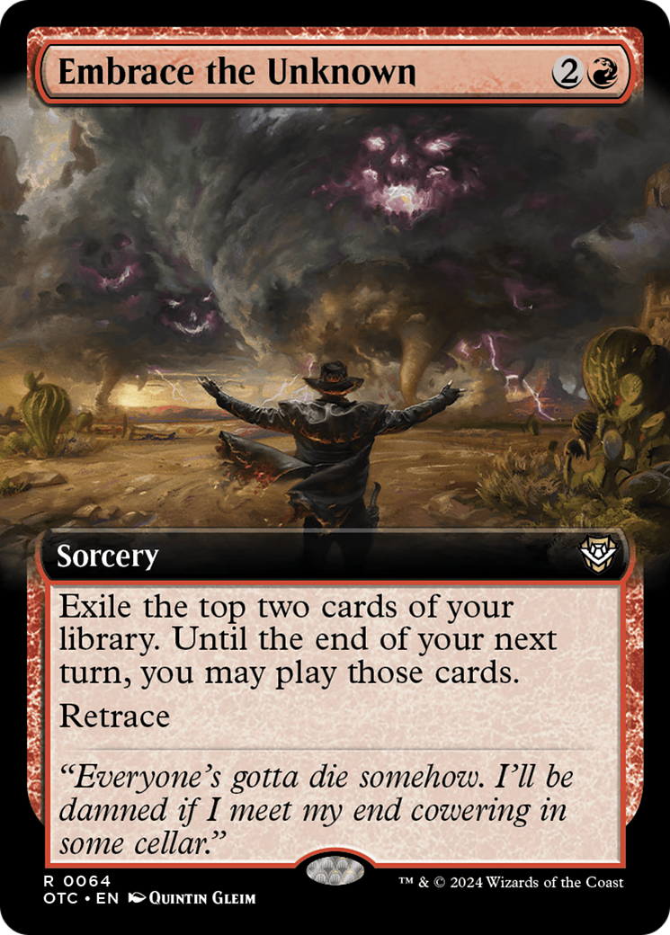 Embrace the Unknown (OTC-064) [Outlaws of Thunder Junction Commander] (Extended Art) MTG Single Wizards of the Coast