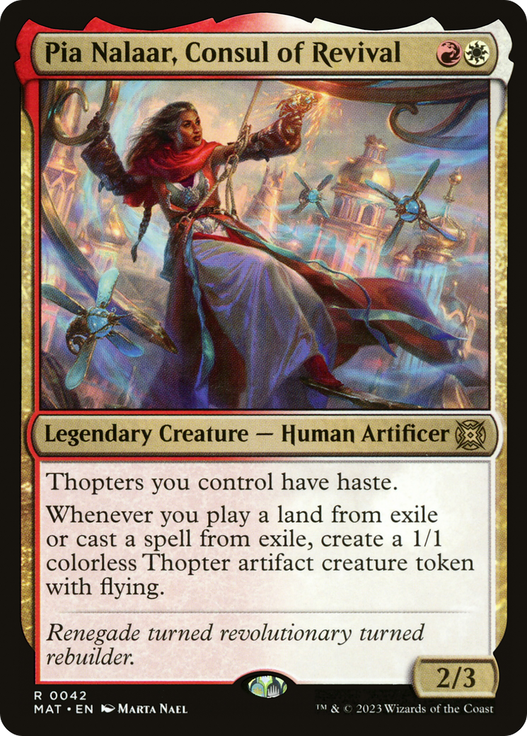 Pia Nalaar, Consul of Revival (MAT-042) [March of the Machine: The Aftermath] Foil MTG Single Wizards of the Coast