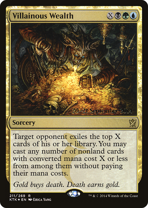 Villainous Wealth (PRE-211) [Khans of Tarkir Promos] Foil MTG Single Wizards of the Coast