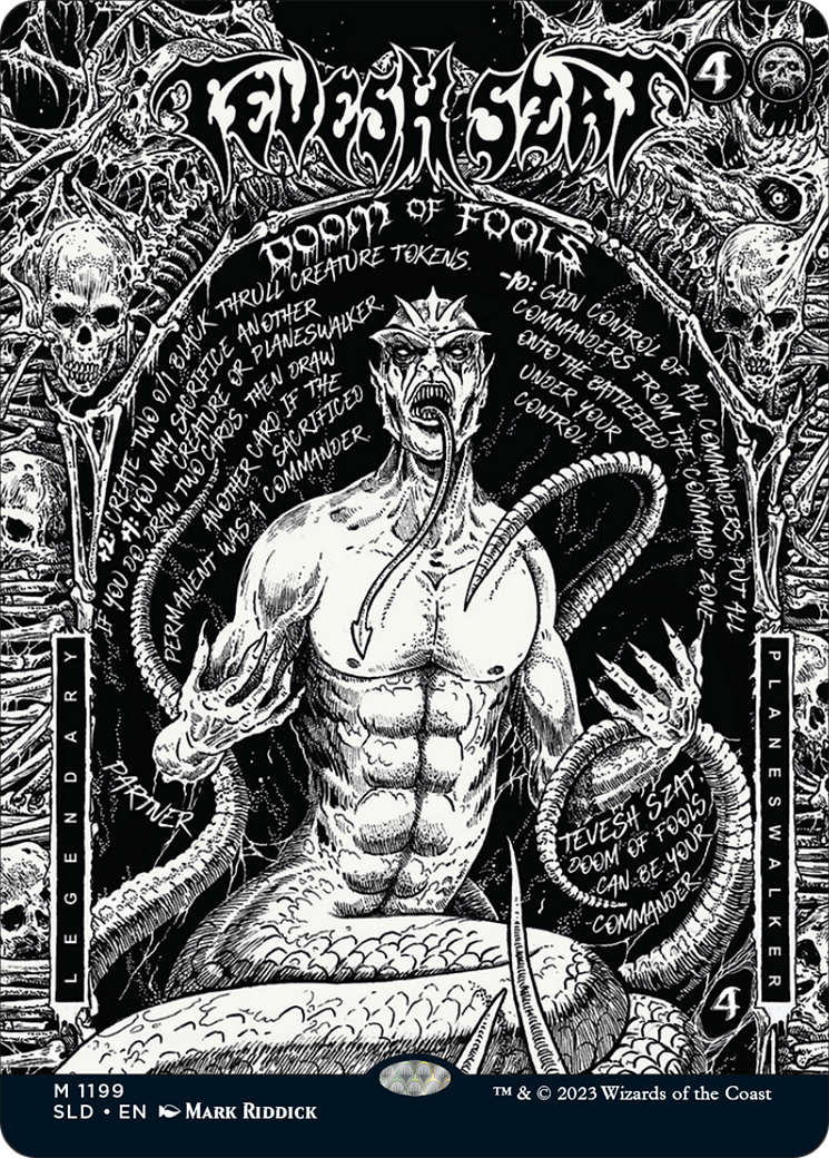 Tevesh Szat, Doom of Fools (SLD-1199) [Secret Lair] Drop (Full Art) (Borderless) Foil MTG Single Wizards of the Coast