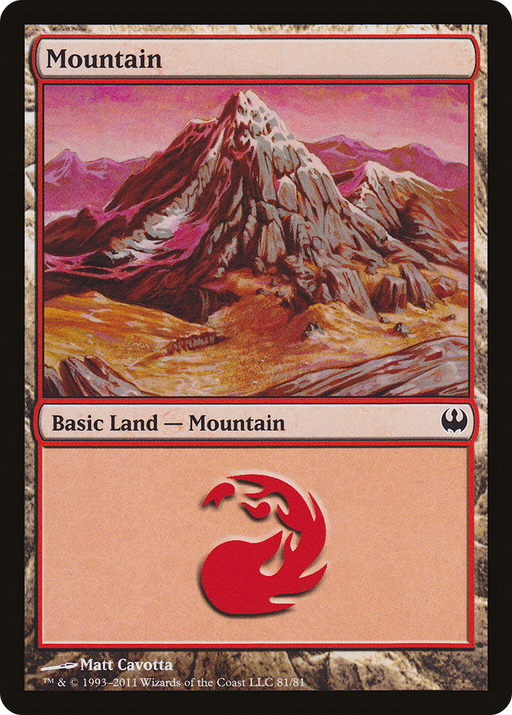 Mountain (DDG-081) [Misc] Duel Decks: Knights vs. Dragons MTG Single Wizards of the Coast