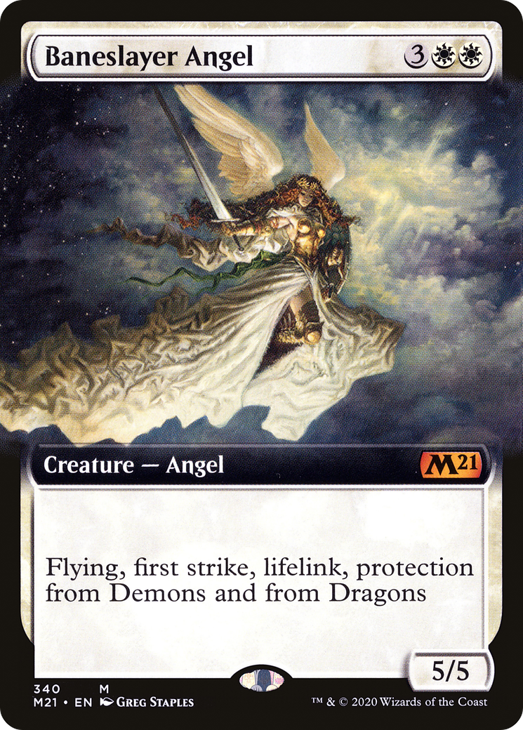 Baneslayer Angel (Extended Art) [Core Set 2021] MTG Single Magic: The Gathering