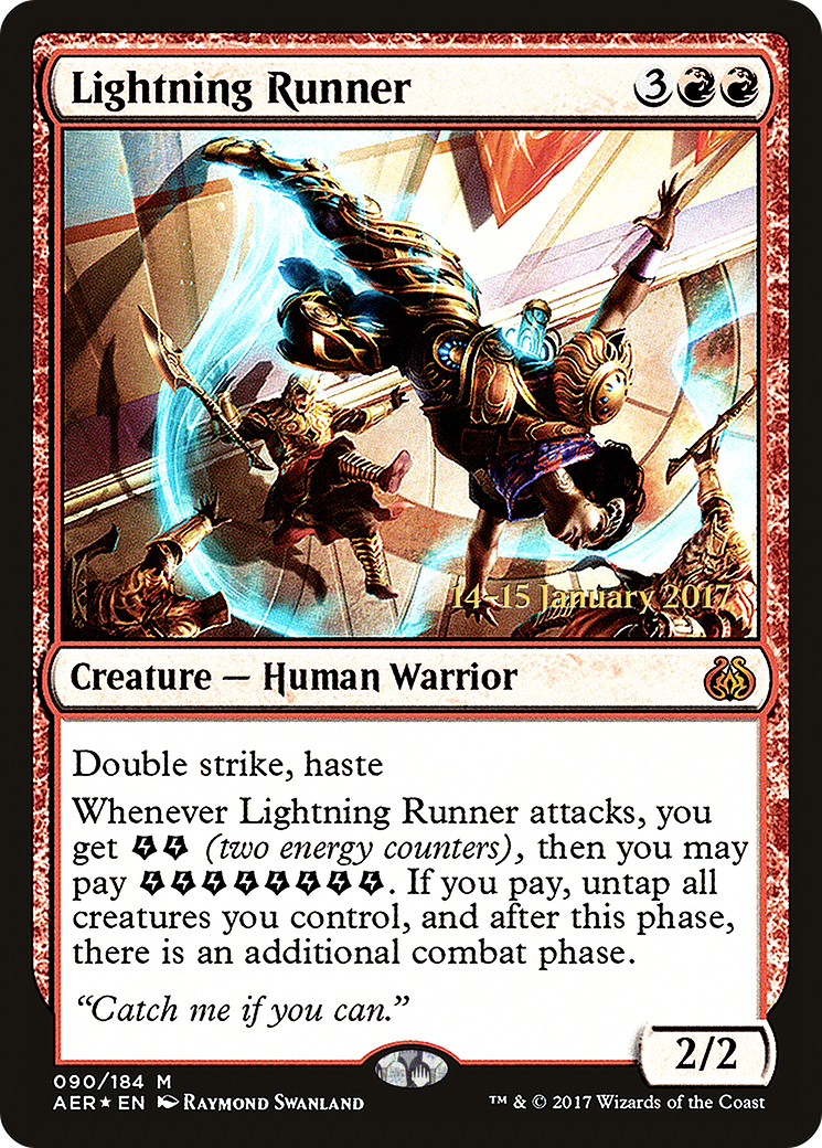 Lightning Runner (PRE-090) [Aether Revolt Promos] Foil MTG Single Wizards of the Coast