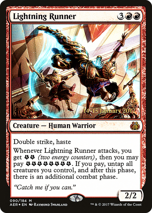 Lightning Runner (PRE-090) [Aether Revolt Promos] Foil MTG Single Wizards of the Coast
