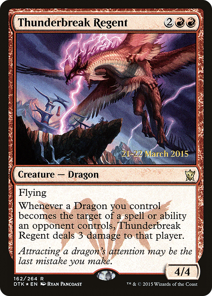 Thunderbreak Regent (PRE-162) [Dragons of Tarkir Promos] Foil MTG Single Wizards of the Coast