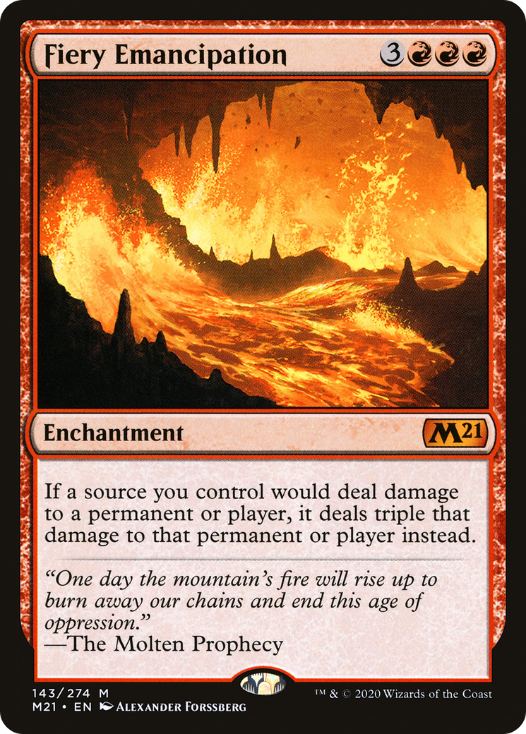 Fiery Emancipation [Core Set 2021] MTG Single Magic: The Gathering