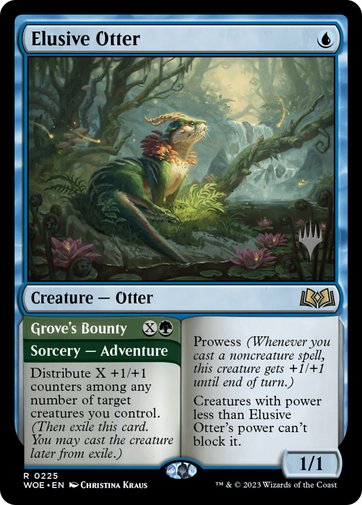 Elusive Otter (PPWOE-225) [Wilds of Eldraine Promos] Foil MTG Single Wizards of the Coast
