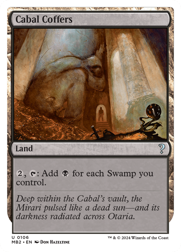 Cabal Coffers (White Border) (MB2-106) [Mystery Booster] Mystery Booster 2 MTG Single Wizards of the Coast